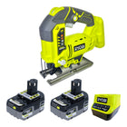 RYOBI R18JS 0 Akku Stichsaege 18 V 101 mm 2x Akku 5 0 Ah Ladegeraet 0 - toolbrothers