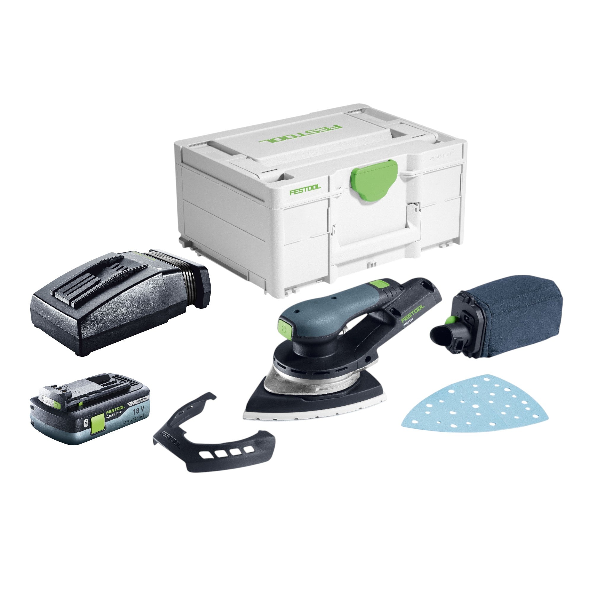 Festool DTSC 200 Basic Akku Deltaschleifer 18 V 145 x 195 mm Brushless 1x Akku 4 0 Ah Ladegeraet Systainer 0 - toolbrothers