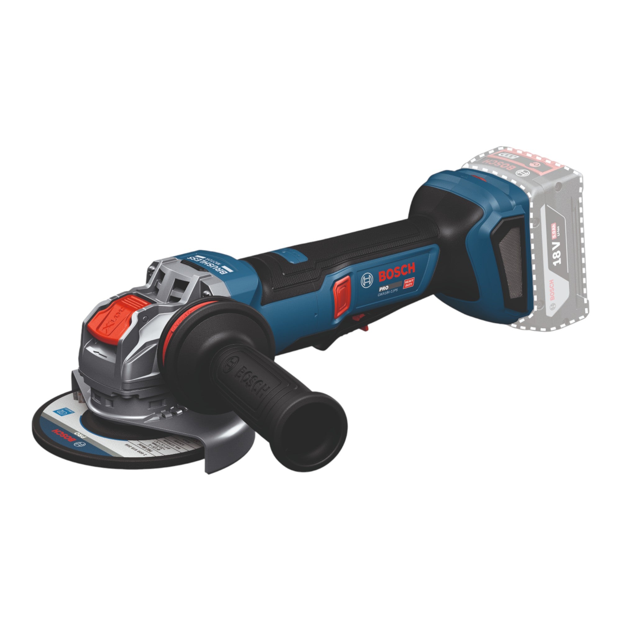 Bosch GWX 18V 11 PS Akku Winkelschleifer 18 V 125 mm L Boxx 06019N4400 ohne Akku ohne Ladegeraet 1 - toolbrothers