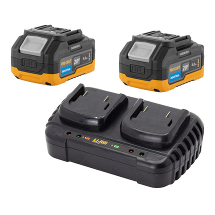 Procraft Starter Set 20 V 20 2 Doppel Ladegeraet 2x 20 4 Industrial Akku 4 0 Ah 0 - toolbrothers