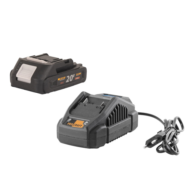 Procraft Starter Pack 20 V 20 2 4A Ladegeraet 1x 20 2A Akku 2 0 Ah 0 - toolbrothers