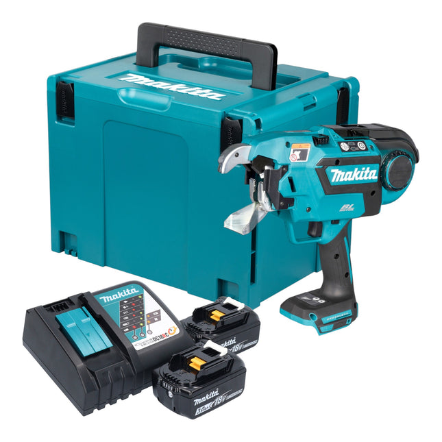 Makita DTR 181 RFJ Akku Bewehrungsverbinder 18 V 0 8 mm Brushless 2x Akku 3 0 Ah Ladegeraet Makpac 0 - toolbrothers