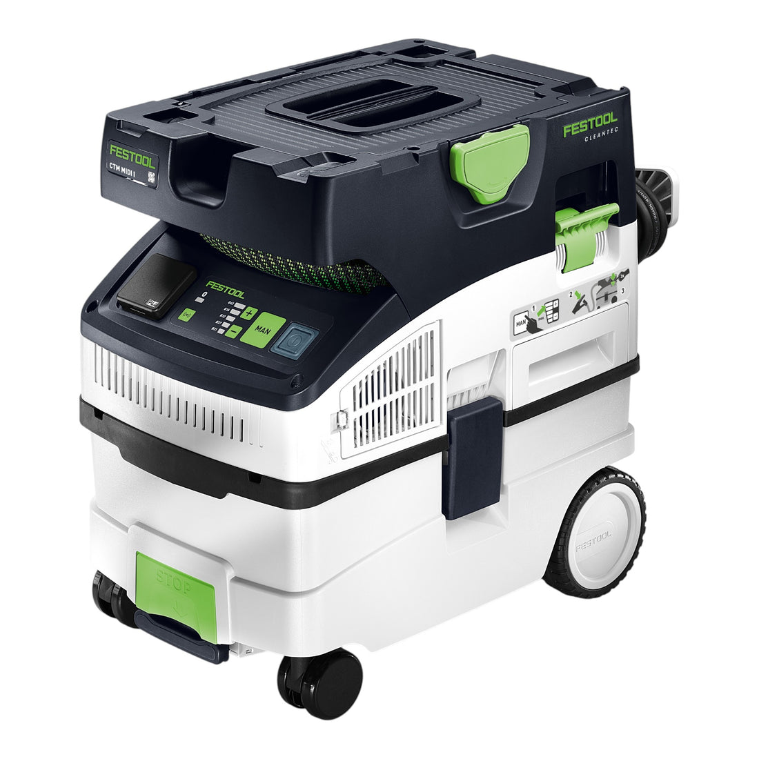 Festool CTM MIDI I CLEANTEC Aspiratore mobile 1200 Watt 15 l Classe di polvere M ( 578301 )