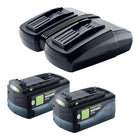 Festool Energie Set 2x BP 18 Li 5 0 HP ASI HighPower Akkupack 18 V 5 0 Ah 2x 578519 TCL 6 DUO Doppel Ladegeraet 577017  0 - toolbrothers