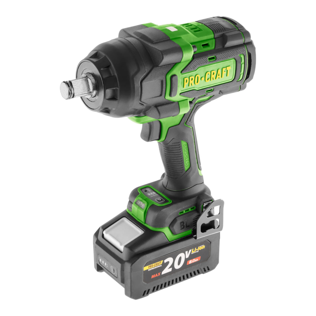 Avvitatore a impatto a batteria Procraft PWA90 20 V 2100 Nm 3/4" Brushless + 1x batteria 4,0 Ah + caricabatteria + valigetta