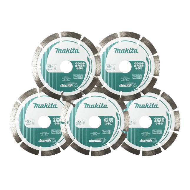Makita 5x Diamak Diamanttrennscheibe 125 x 22 23 mm 5x D 80086  0 - toolbrothers