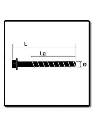 Fischer ULTRACUT FBS II Betonschraube 10x100 mm 300 Stk. ( 3x 548743 ) Sechskantkopf SW15 Unterlegscheibe galvanisiert verzinkt + Makita NEMESIS 2 Hammer und Beton Bohrer SDS-Plus 10x215 ( B-58213 ) - Toolbrothers