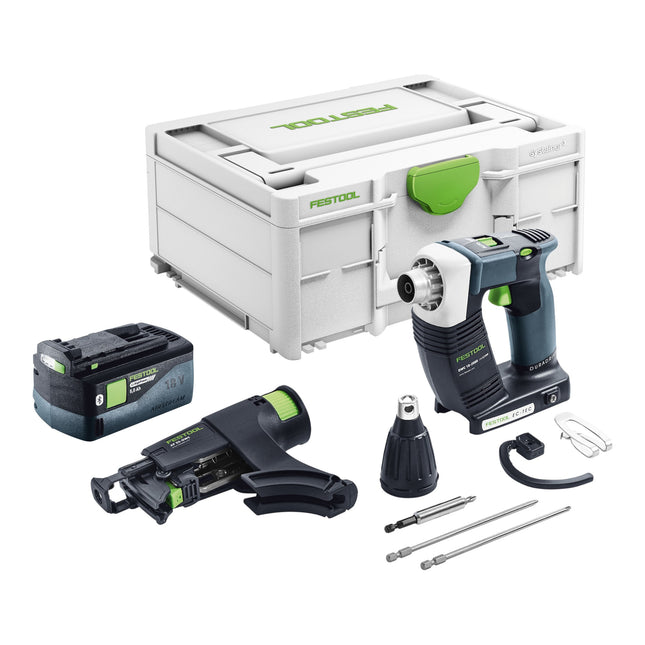 Festool DURADRIVE DWC 18 2500 Basic Akku Bauschrauber 18 V 18 Nm Brushless 1x Akku 5 0 Ah Systainer ohne Ladegeraet 0 - toolbrothers