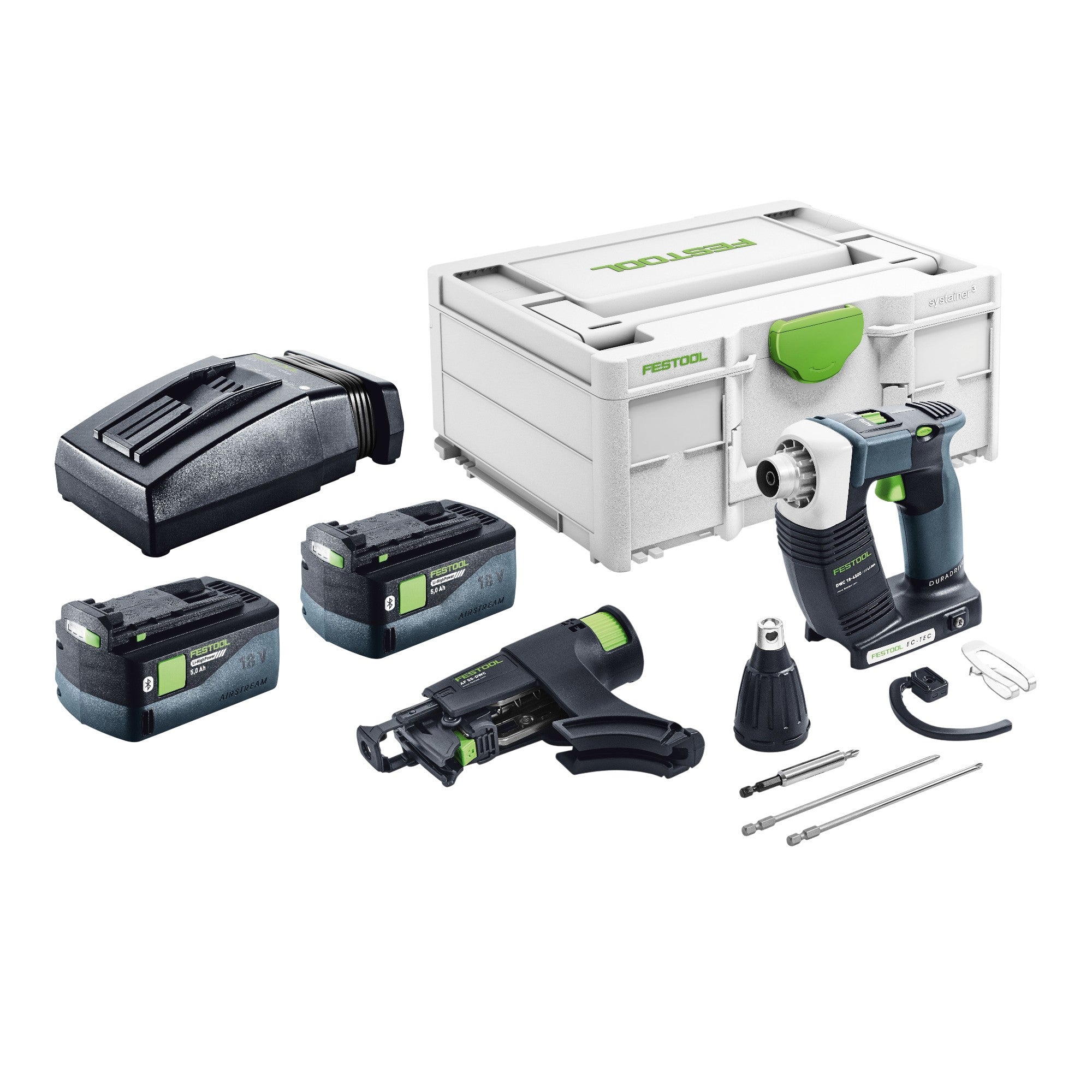 Festool DWC 18 4500 Basic Akku Bauschrauber 18 V 14 Nm Brushless 2x Akku 5 0 Ah Ladegeraet Systainer 0 - toolbrothers