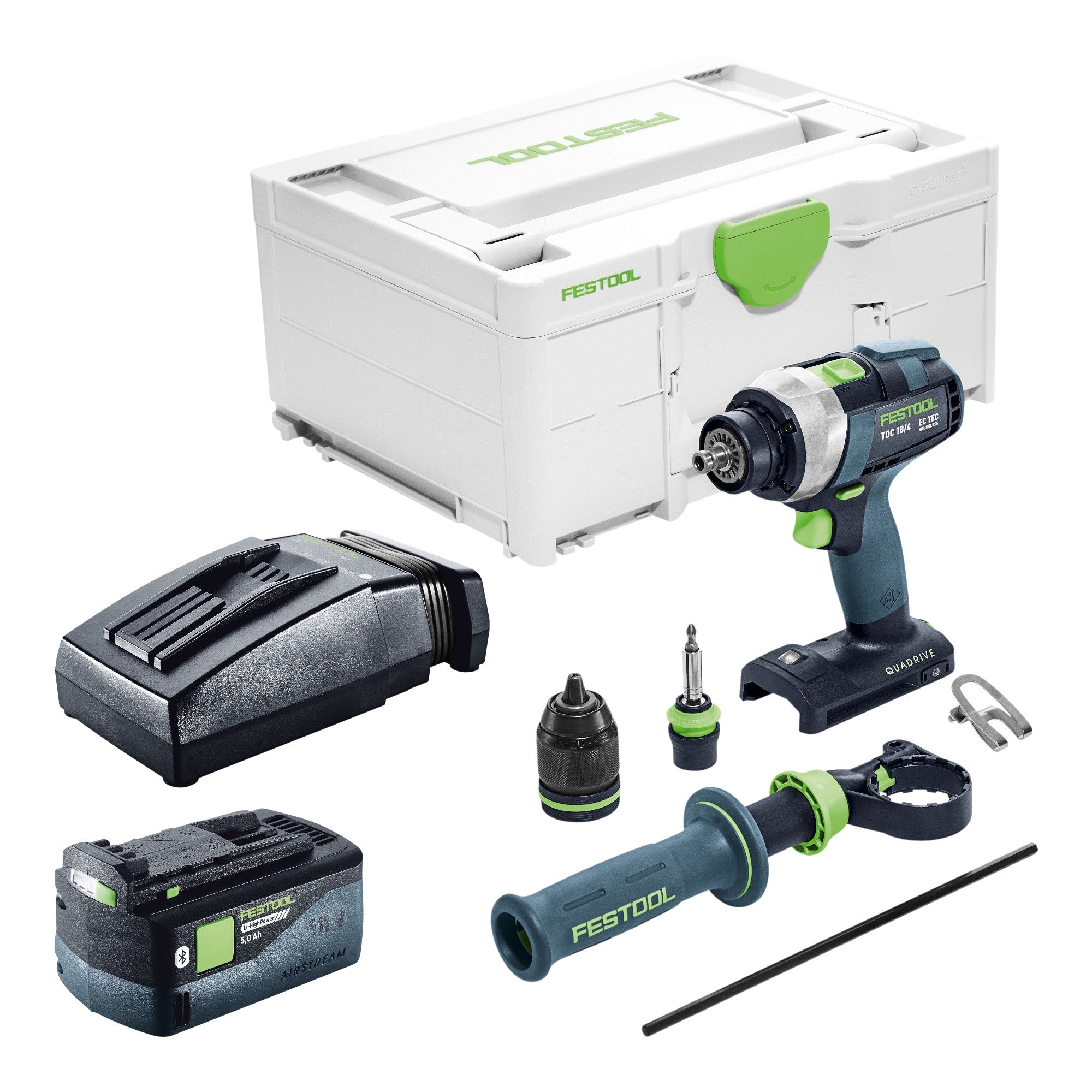 Festool TDC 18 4 Basic Akku Bohrschrauber 18 V 75 Nm Brushless 1x Akku 5 0 Ah Ladegeraet Systainer 0 - toolbrothers