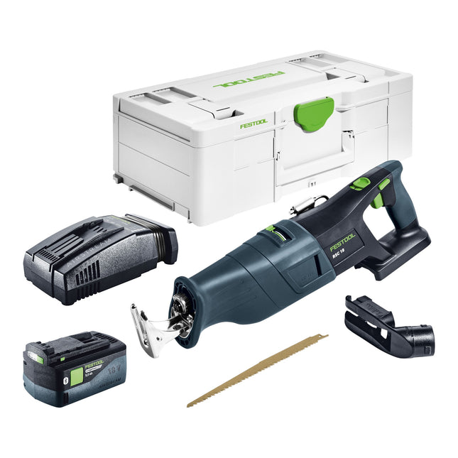 Festool RSC 18 EB Basic Akku Saebelsaege 18 V Brushless 1x Akku 5 0 Ah Schnellladegeraet Systainer 0 - toolbrothers