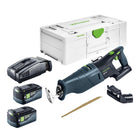 Festool RSC 18 EB Basic Akku Saebelsaege 18 V Brushless 2x Akku 5 0 Ah Schnellladegeraet Systainer 0 - toolbrothers