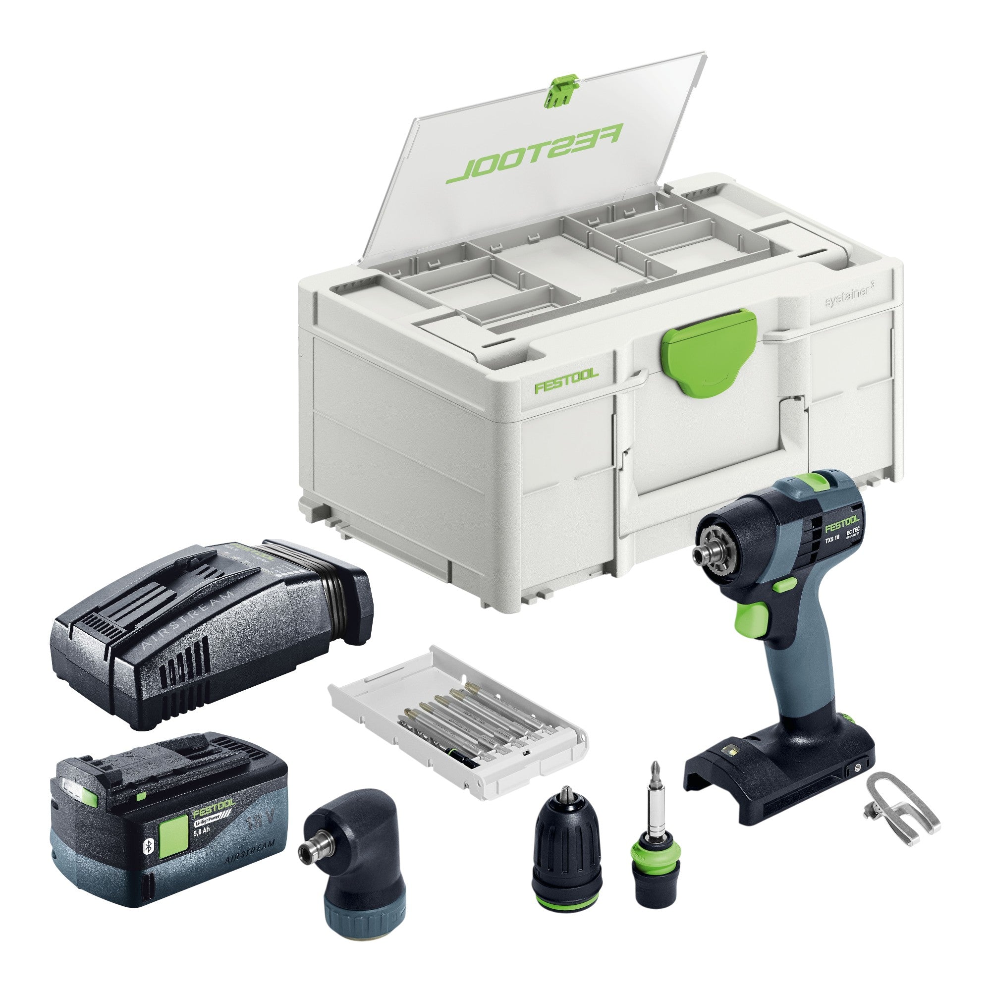 Festool TXS 18 Basic Set Akku Bohrschrauber 18 V 40 Nm Brushless 1x Akku 5 0 Ah Schnellladegeraet Systainer 0 - toolbrothers