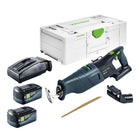 Festool RSC 18 EB Basic Akku Saebelsaege 18 V Brushless 2x Akku 5 0 Ah Ladegeraet Systainer 0 - toolbrothers