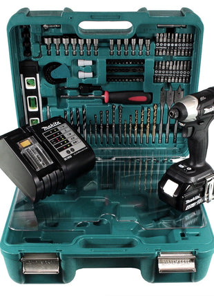 Makita DTD 155 STTK B Akku Schlagschrauber 18 V Brushless Schwarz mit 5,0 Ah Akku, Ladegerät und 101 tlg. Zubehör Set - Toolbrothers