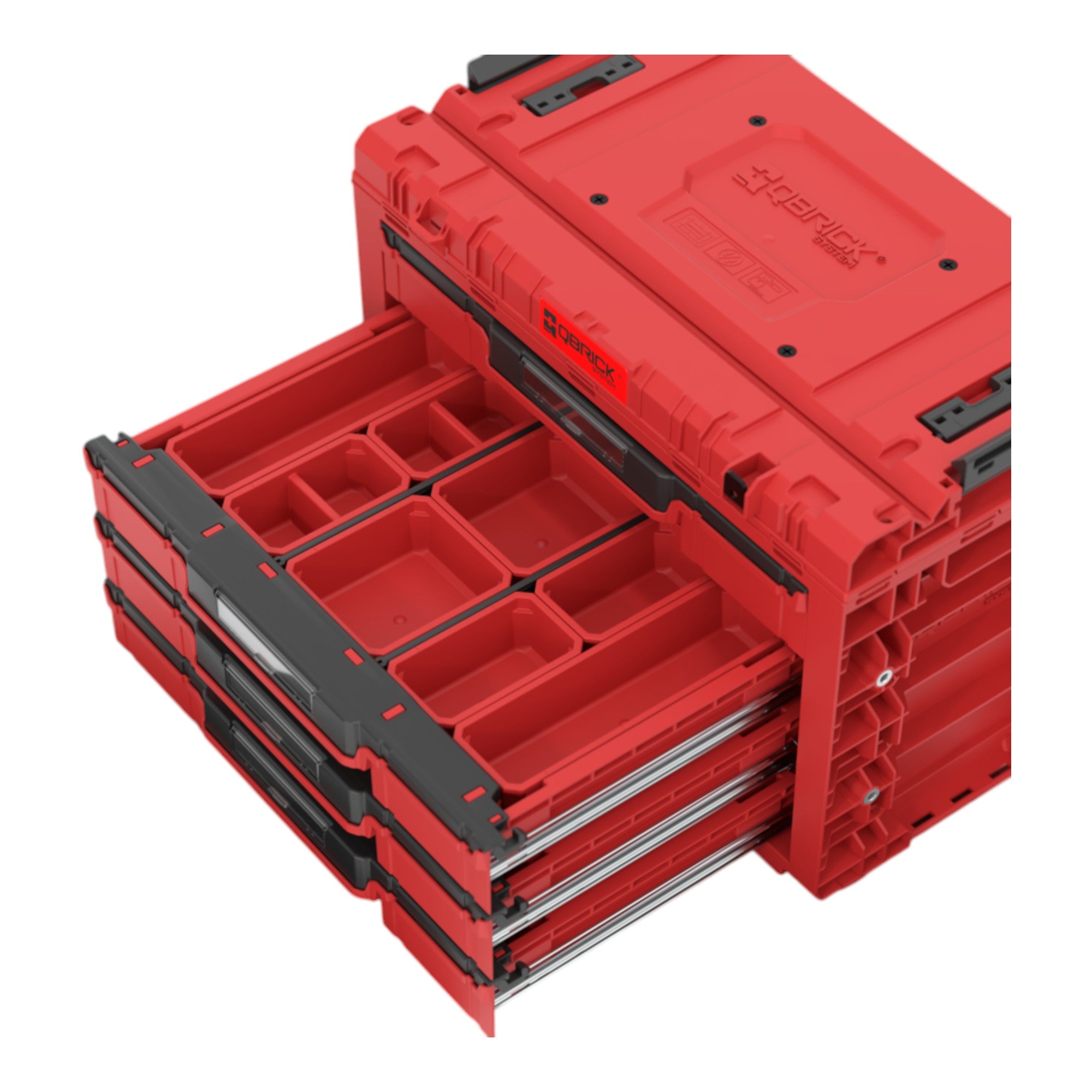 Qbrick System PRIME Drawer 4 Toolbox Expert RED ULTRA HD modularer Werkzeugkasten mit 4 Schubladen 542 x 335 x 369 mm 21 2 l 3 - toolbrothers