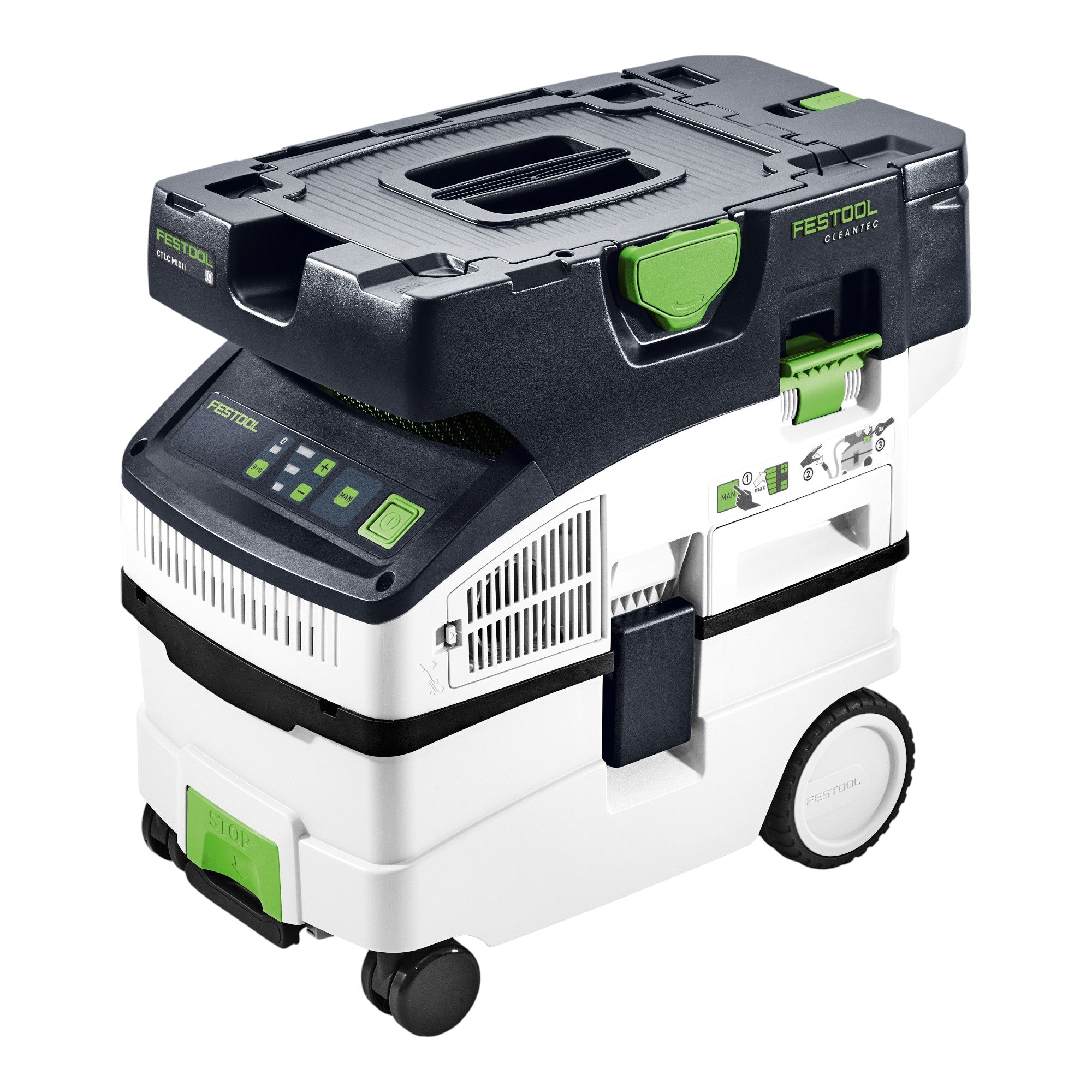 Festool CTLC MIDI I Basic Akku Absaugmobil 36 V 2x 18 V Staubklasse L 4x Akku 5 0 Ah Doppelladegeraet Systainer 1 - toolbrothers
