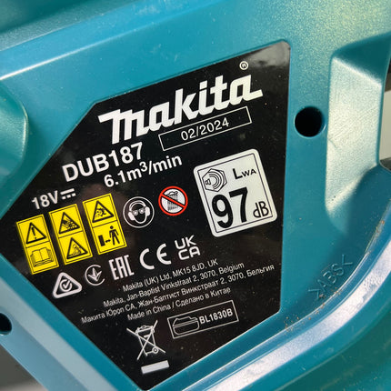 Makita DUB 187 Z Akku Laubblaeser und Laubsauger 18 V Brushless Solo ohne Akku ohne Ladegeraet Stark Gebraucht 2 - toolbrothers
