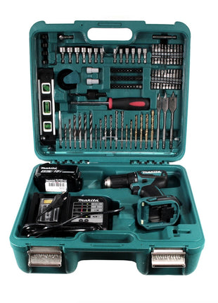 Makita DDF 483 STTK Akku Bohrschrauber 18 V 40Nm + 1x 5,0 Ah Akku + Ladegerät + 101 tlg. Werkzeugset - Toolbrothers