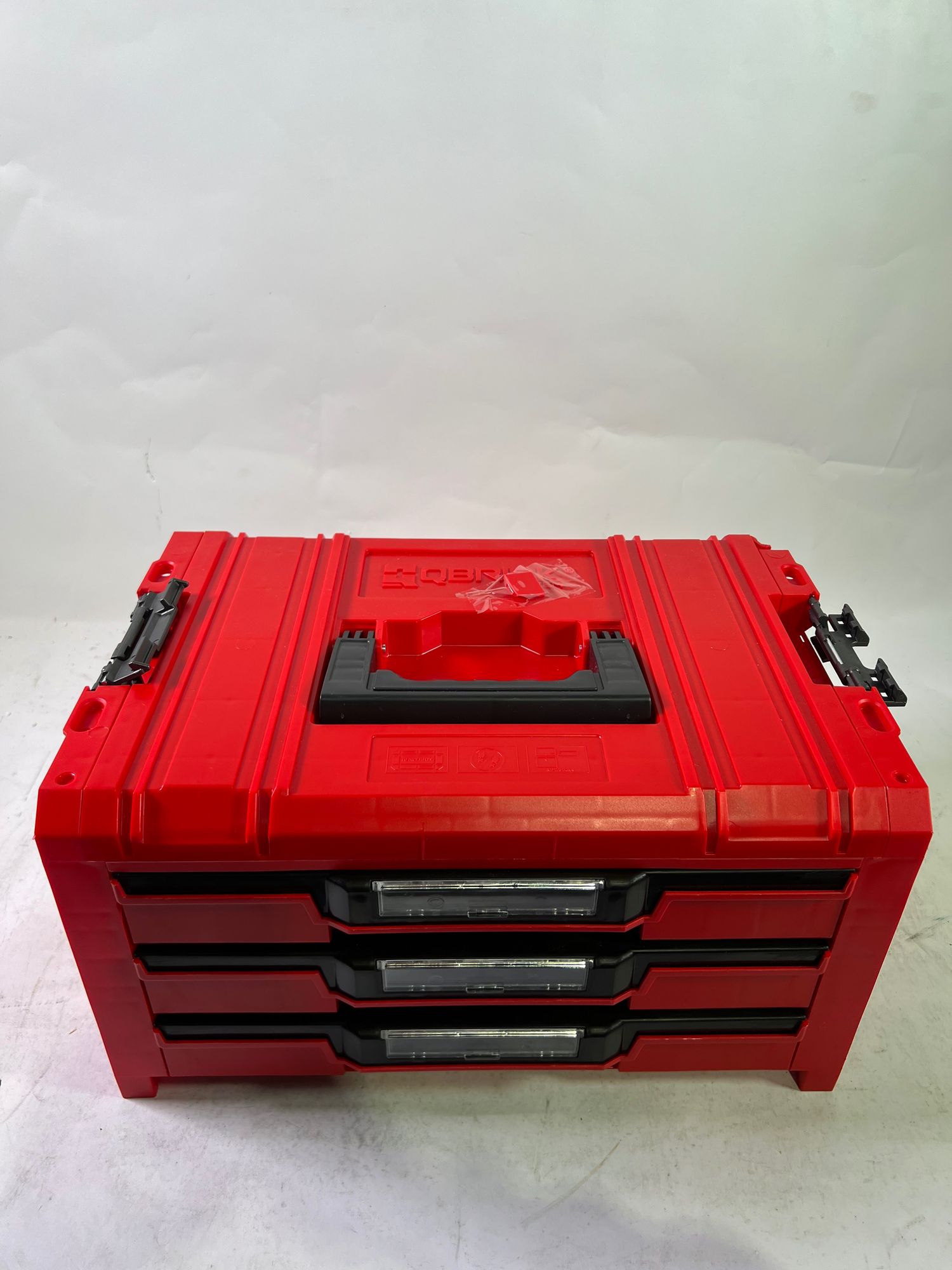 Qbrick System PRO Drawer 3 Toolbox 2 0 Expert RED ULTRA HD Werkzeugkoffer 450 x 310 x 244 mm 13 5 l stapelbar IP54 mit 3 Schubladen Gebraucht 1 - toolbrothers