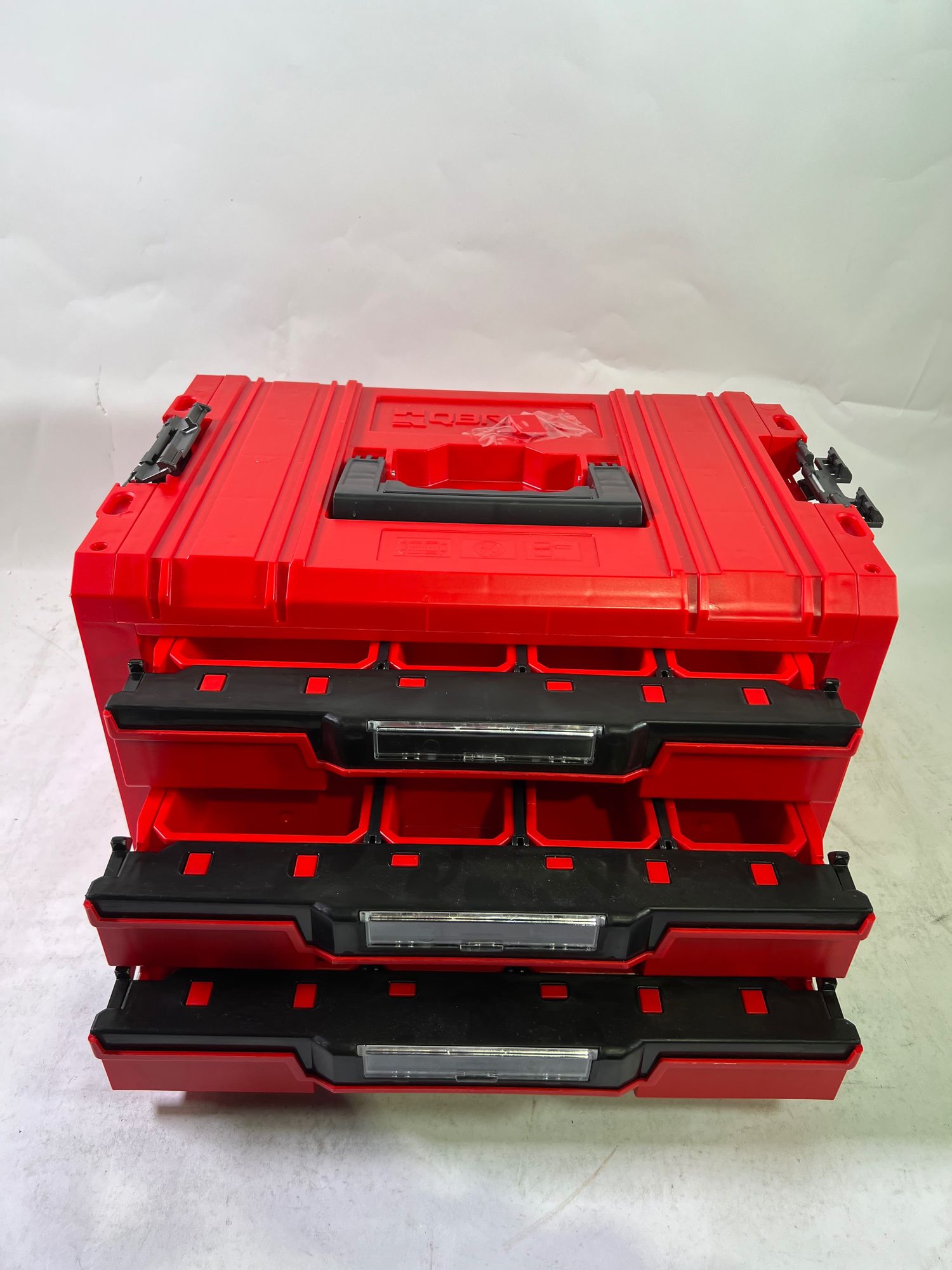 Qbrick System PRO Drawer 3 Toolbox 2 0 Expert RED ULTRA HD Werkzeugkoffer 450 x 310 x 244 mm 13 5 l stapelbar IP54 mit 3 Schubladen Gebraucht 2 - toolbrothers