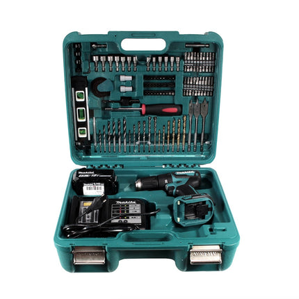 Makita DHP 483 STTK Akku Schlagbohrschrauber 18 V 40Nm + 1x 5,0 Ah Akku + Ladegerät + 101 tlg. Zubehör Set - Toolbrothers