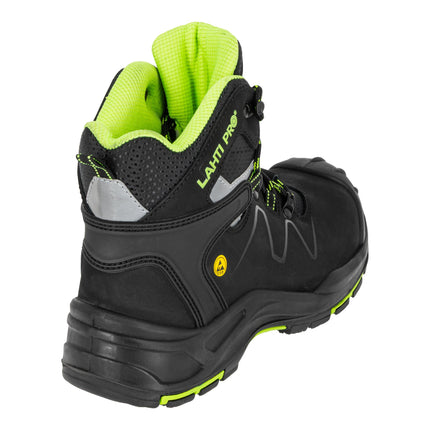 LAHTI PRO Sicherheitsstiefel Nubuk S3 FO HRO SR Groesse 42 L3013042 schwarz gruen 3 - toolbrothers