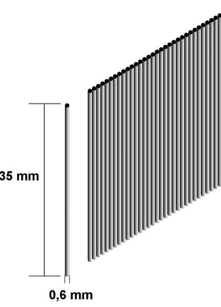 Makita Stifte Pins 35 x 0,6 mm 10000 Stück ( F-31854 ) für Akku Pintacker DPT 351 / DPT 353 - Toolbrothers