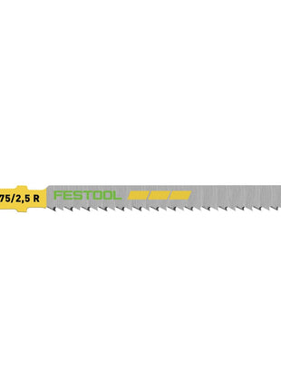 Festool S 75/2,5 R/25 WOOD Fine Cut Stichsägeblatt 75 mm 25 Stk. ( 5x 204259 ) Verzahnung umgekehrt, konisch geschliffen für sauberen Schnitt, HCS Stahl - Toolbrothers