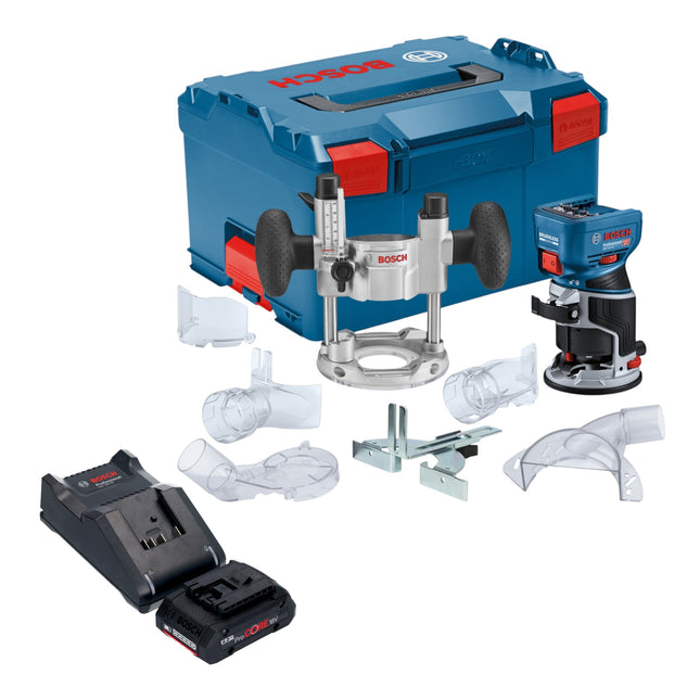 Bosch GKF 18V 8 Professional Akku Kantenfraese 18 V 8 0 mm Brushless 1x ProCORE Akku 4 0 Ah Ladegeraet Taucheinheit L Boxx 0 - toolbrothers