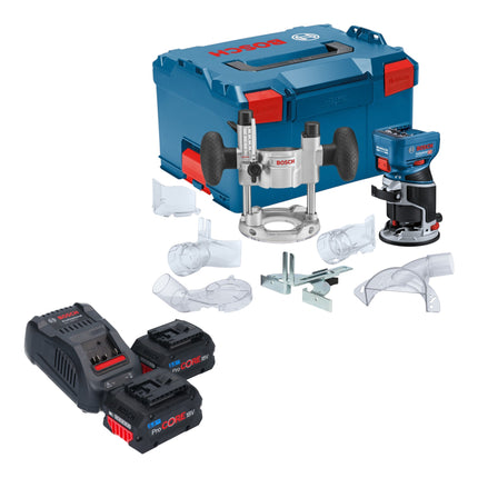 Bosch GKF 18V 8 Professional Akku Kantenfraese 18 V 8 0 mm Brushless 2x ProCORE Akku 5 5 Ah Ladegeraet Taucheinheit L Boxx 0 - toolbrothers