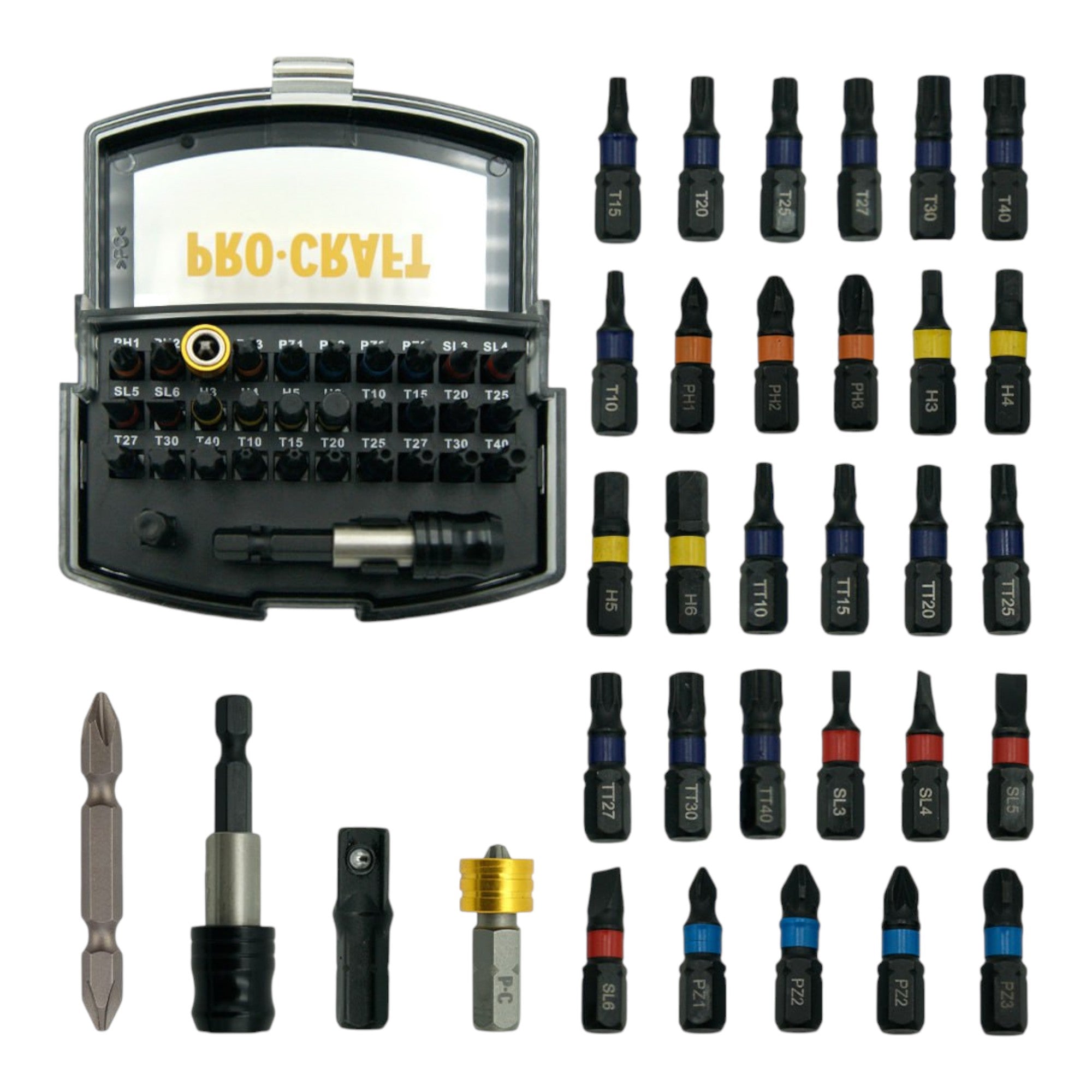 Procraft PA18Pro Akku Bohrschrauber 20 V 30 Nm Brushless 1x Akku 1 5 Ah Ladegeraet 32 tlg Bit Set Koffer 3 - toolbrothers