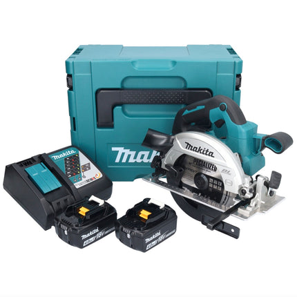 Makita DHS 661 RMJU Akku Handkreissäge 18 V 165 mm + 2x 4,0Ah Akku + Ladegerät + Makpac - Toolbrothers