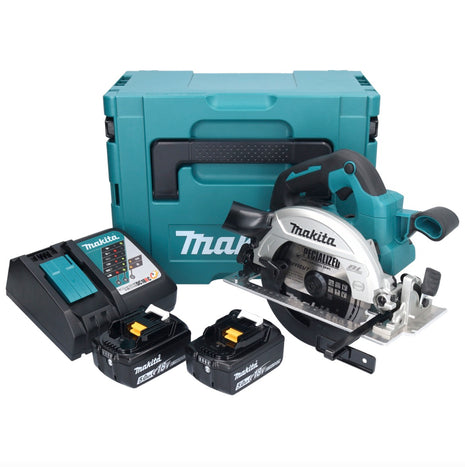 Makita DHS 661 RTJU Akku Handkreissäge 18 V 165 mm Brushless + 2x 5,0Ah Akku + Ladegerät + Makpac - Toolbrothers