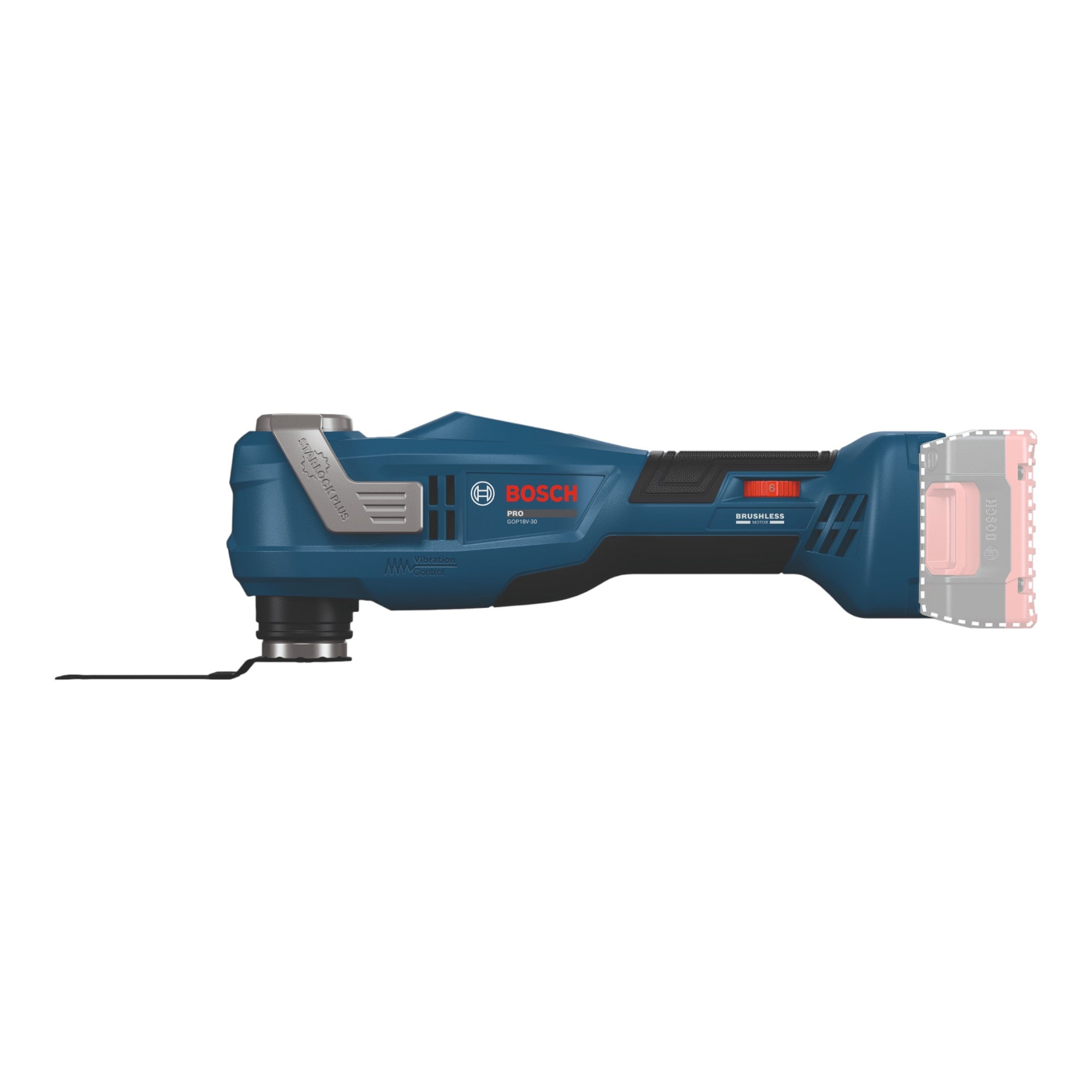 Bosch GOP 18V 30 Akku Multifunktionswerkzeug 18 V Starlock Plus Brushless 1x Akku 5 0 Ah Ladegeraet L Boxx 2 - toolbrothers