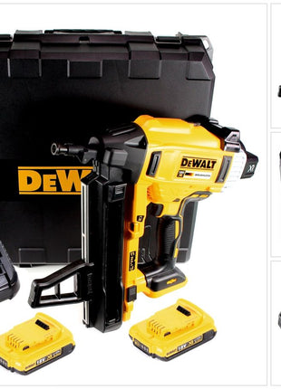 DeWalt DCN 890 D2 Akku Nagler 18 V Li-Ion Brushless im Koffer + 2 x 2,0 Ah Akku + Ladegerät - Toolbrothers