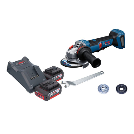 Bosch GWS 18V 11 PS Akku Winkelschleifer 18 V 125 mm Brushless 2x Akku 4 0 Ah Ladegeraet 0 - toolbrothers