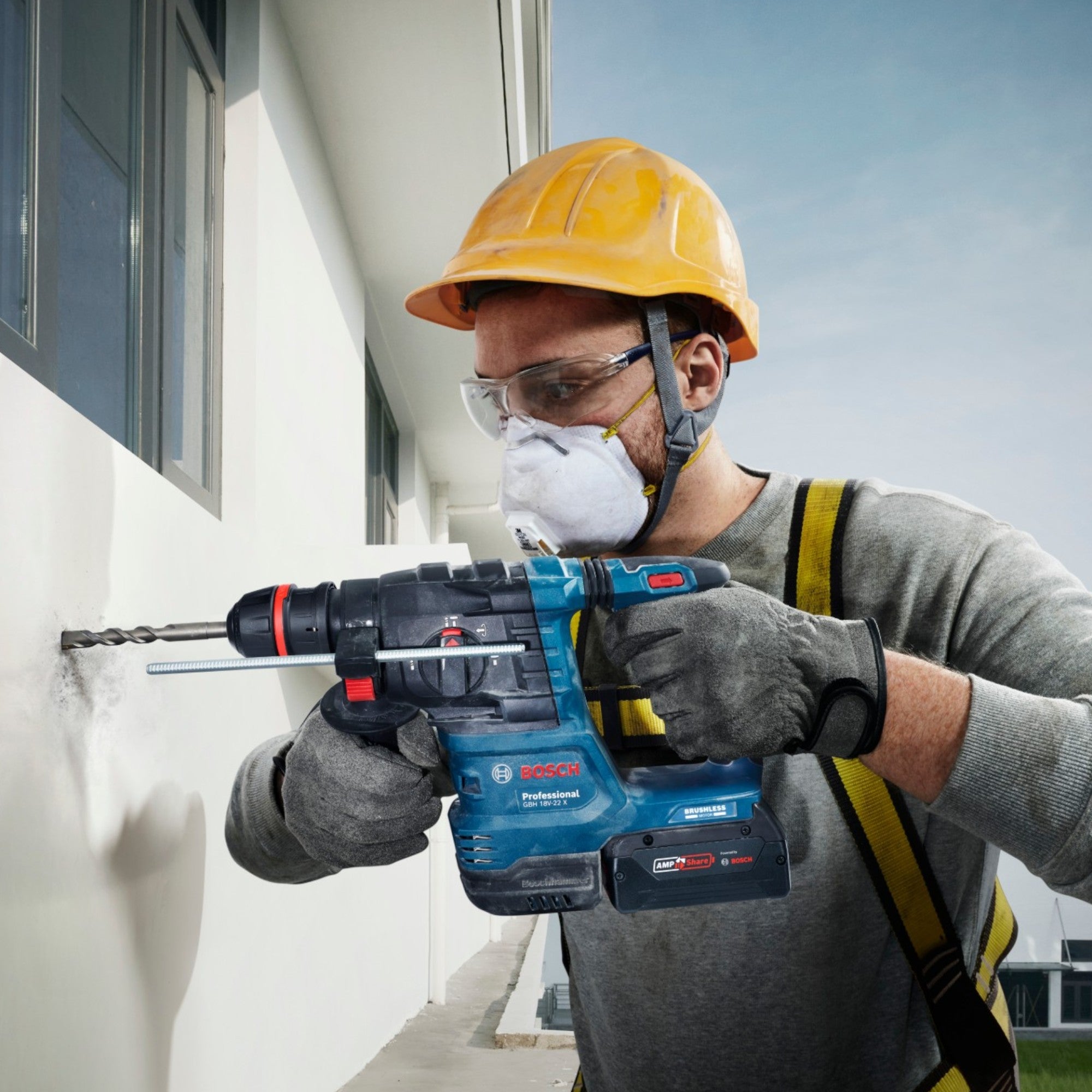 Bosch GBH 18V 22 X Professional Akku Bohrhammer 18 V 2 J SDS plus Brushless 0611924100 Solo ohne Akku ohne Ladegeraet 2 - toolbrothers