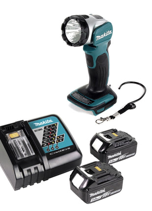 Makita DML 802 RF Akku Lampe 18 V Li-Ion für 14,4 und 18 V Akku + 2 x 3,0 Ah Akku + Ladegerät - Toolbrothers