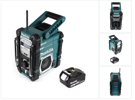 Makita DMR 112 T1 radio de chantier à batterie 7.2 - 18V Bluetooth DAB+ + 1x batterie 5,0Ah - sans chargeur