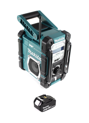 Makita DMR 112 T1 Akku Baustellen Radio 7,2 - 18V Bluetooth DAB+ + 1x 5,0Ah Akku - ohne Ladegerät - Toolbrothers