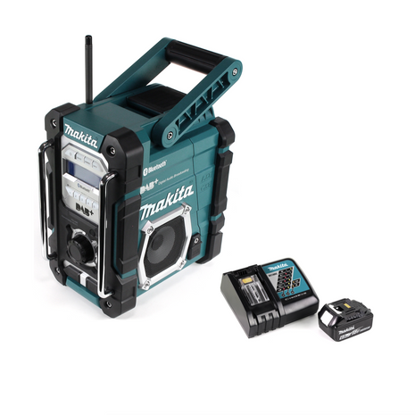 Makita DMR 112 RG1 Akku Baustellen Radio 7,2 - 18V Bluetooth DAB+ + 1x 6,0Ah Akku + Ladegerät - Toolbrothers