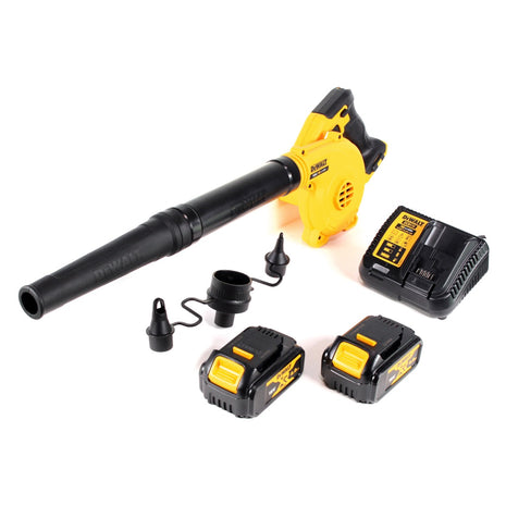 DeWalt DCV 100 M2 18 V Akku Gebläse / Laubbläser + 2 x DCB 182 4,0 Ah Akku + DCB 115 Ladegerät - Toolbrothers