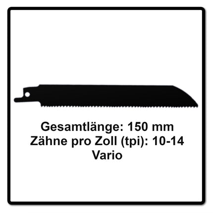 Komet Säbelsägeblatt METAL AND WOOD 150mm 10-14tp 5 Stk. ( 501.011 ) HSS BI-Metall Vario - Toolbrothers