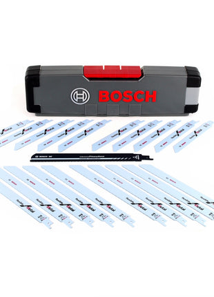 Bosch Tough Box Metall Säbelsägeblatt Set 21 tlg. ( 2607011300 ) Metal Set 150 mm 225 mm + 1 x Carbide SSB Sägeblatt - Toolbrothers