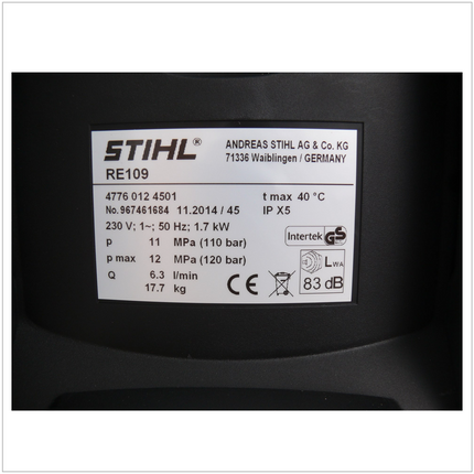 Stihl RE 109 Hochdruckreiniger 110 bar ( 4776 012 4511 ) - Toolbrothers