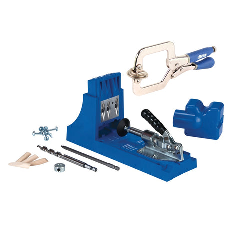 KREG Jig K4 Starter Set ( K4 ) Verbindungssystem + Classic Universal Clamp Schnellspannzwinge ( KHC-PREMIUM ) - Toolbrothers