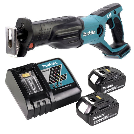 Makita DJR 181 RG Akku Reciprosäge 18 V Säbelsäge + 2x 6,0 Ah Akku + Ladegerät - Toolbrothers