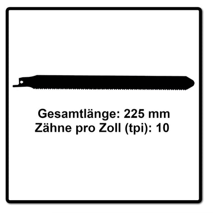 Komet Säbelsägeblatt PALLETS 225mm 10tpi 25 Stk. ( 5x 501.360 ) HSS-Bi-Metall - Toolbrothers