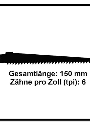 Komet Säbelsägeblatt WOOD 150mm 6tpi 10 Stk. ( 2x 501.084 ) CV-Stahl - Toolbrothers